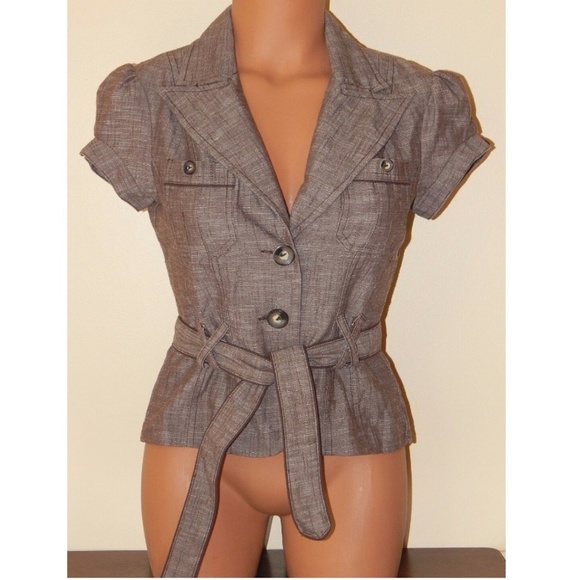 A. Byer Top Fitted Jacket Brown M. Marled EUC - Picture 1 of 3